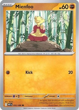 Mienfoo 049/086 - Reverse Holofoil SV White Flare - Common