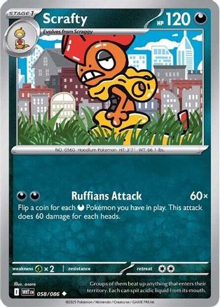 Scrafty 055/086 SV White Flare - Uncommon