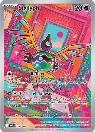 Sigilyph 118/086 - Holofoil SV White Flare - Illustration Rare