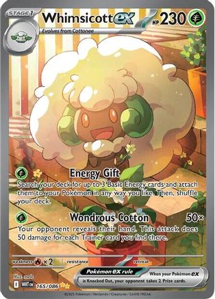 Whimsicott ex 167/086 - Holofoil SV White Flare - Special Illustration Rare