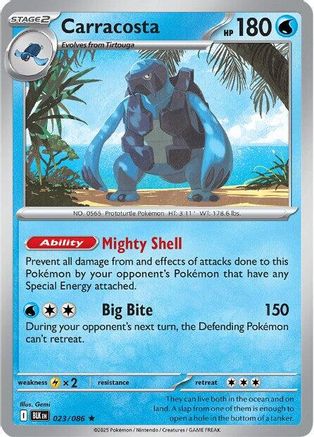 Carracosta 026/086 - Reverse Holofoil SV Black Bolt - Rare