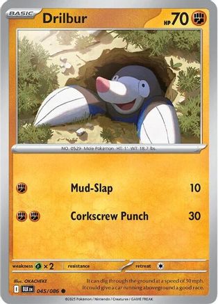 Drilbur 048/086 - Holofoil SV Black Bolt - Common