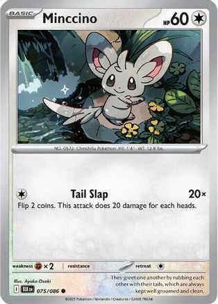 Minccino 077/086 - Reverse Holofoil SV Black Bolt - Common
