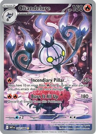 Chandelure 102/086 - Holofoil SV Black Bolt - Illustration Rare