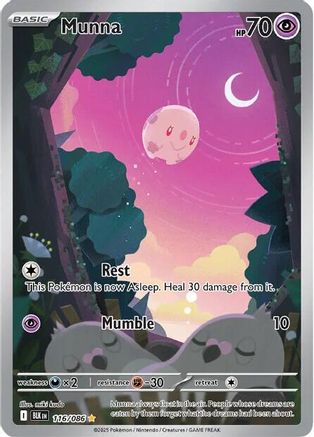 Munna 121/086 - Holofoil SV Black Bolt - Illustration Rare