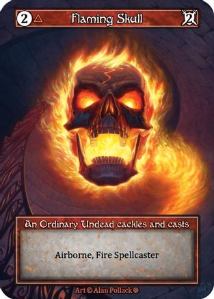 Flaming Skull (Foil) - Gothic Foil