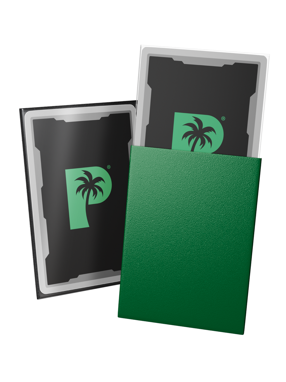 Palms Off Gaming Blackout Deck Sleeves 100pc Green MATTE