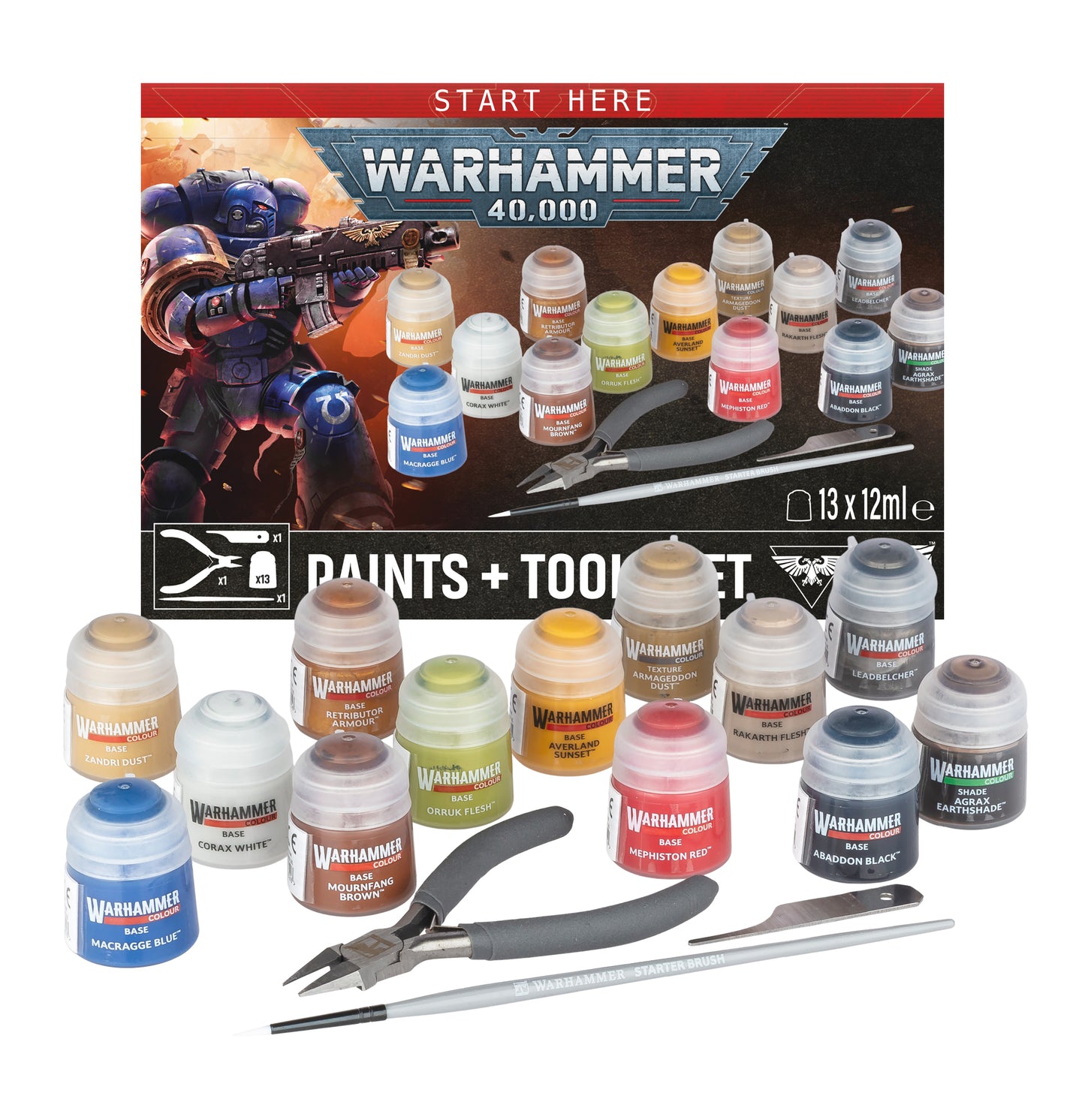 60-12 Warhammer 40k Paints + Tools