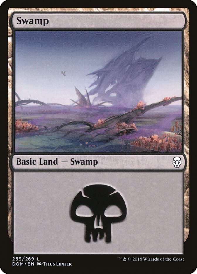 Swamp (259) [Dominaria] Foil