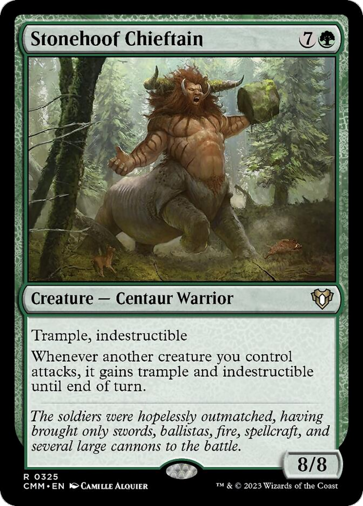 Stonehoof Chieftain [Commander Masters] Foil