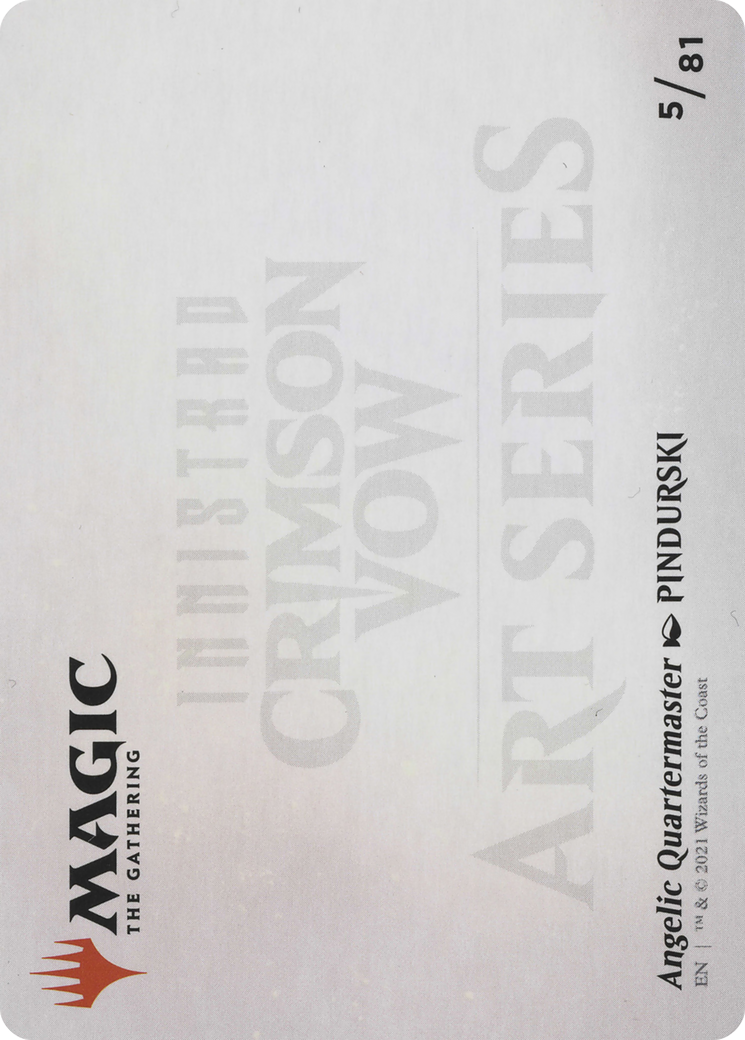 Angelic Quartermaster // Angelic Quartermaster  [Crimson Vow Art Series] (Borderless) Foil