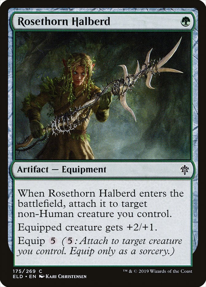 Rosethorn Halberd [Throne of Eldraine] Foil