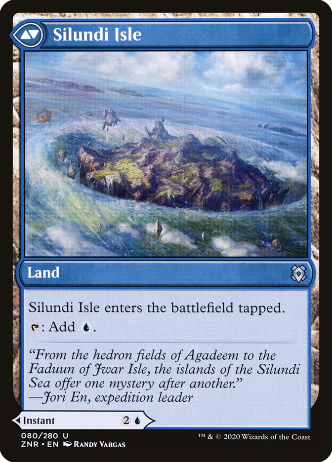 Silundi Vision // Silundi Isle [Zendikar Rising] Foil
