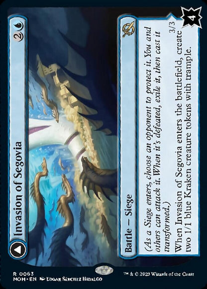 Invasion of Segovia // Caetus, Sea Tyrant of Segovia [March of the Machine] Foil
