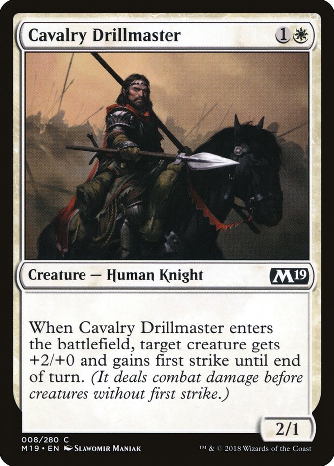 Cavalry Drillmaster [Core Set 2019] Foil