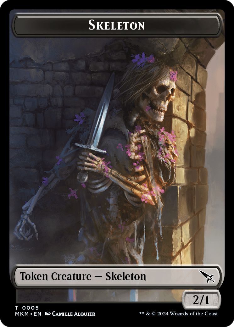 Skeleton  [Murders at Karlov Manor Tokens] Foil