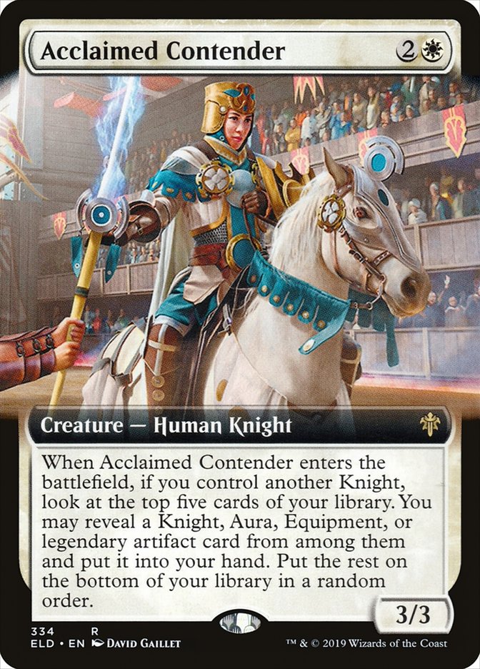 Acclaimed Contender (Extended Art) [Throne of Eldraine] Foil