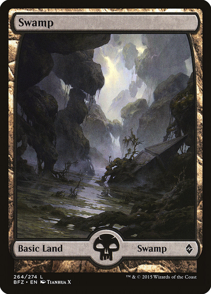 Swamp (264) (Full Art) [Battle for Zendikar] Foil