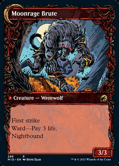 Brutal Cathar // Moonrage Brute (Showcase Equinox) [Innistrad: Midnight Hunt] Foil