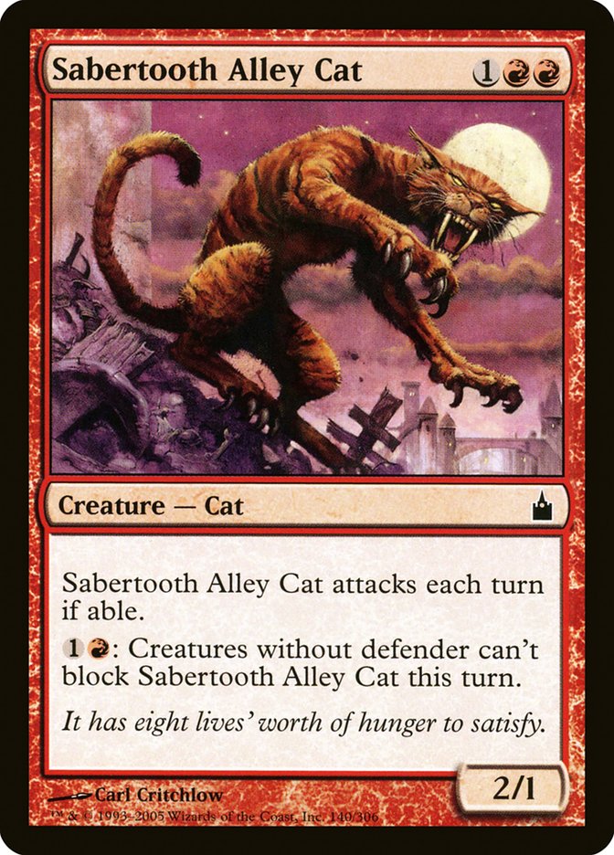 Sabertooth Alley Cat [Ravnica: City of Guilds] Foil