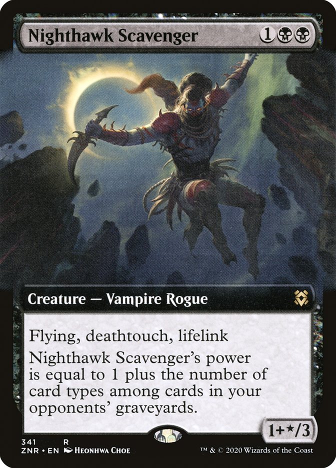 Nighthawk Scavenger (Extended Art) [Zendikar Rising] Foil