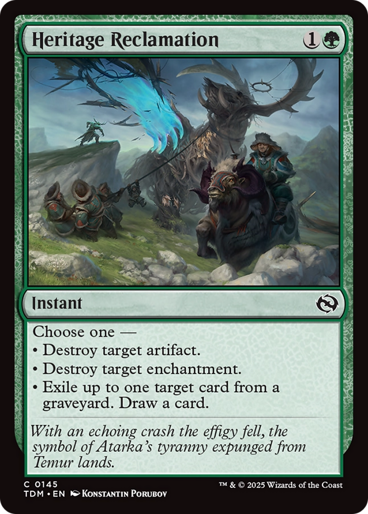 Heritage Reclamation [Tarkir: Dragonstorm] Foil