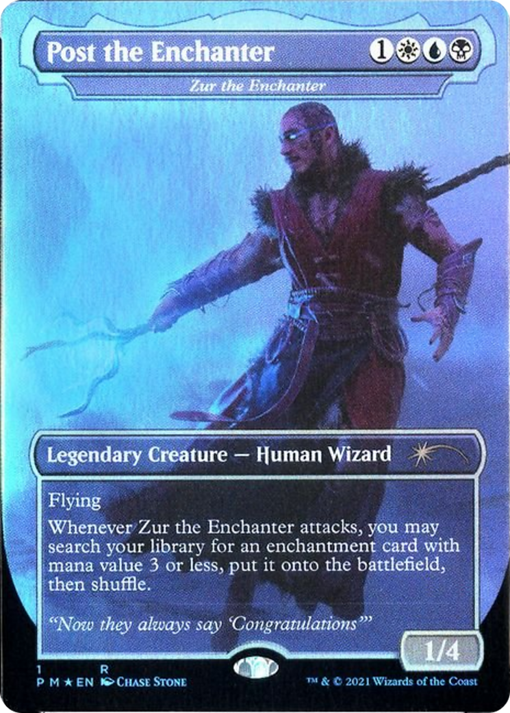 Zur the Enchanter  [Celebration Cards] / Post the Enchanter (Borderless) Foil