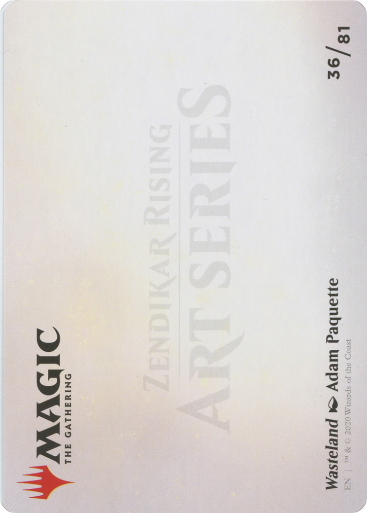 Wasteland // Wasteland  [Zendikar Rising Art Series] (Borderless) Foil