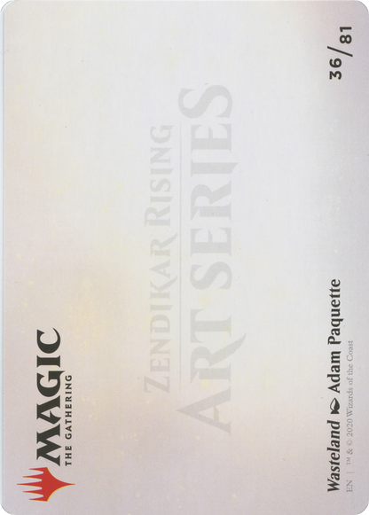 Wasteland // Wasteland  [Zendikar Rising Art Series] (Borderless) Foil