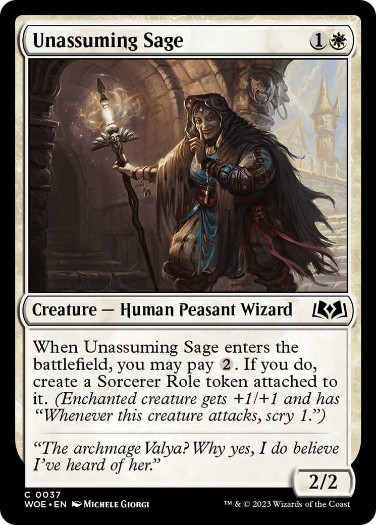 Unassuming Sage [Wilds of Eldraine] Foil