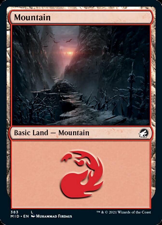 Mountain (383) [Innistrad: Midnight Hunt] Foil