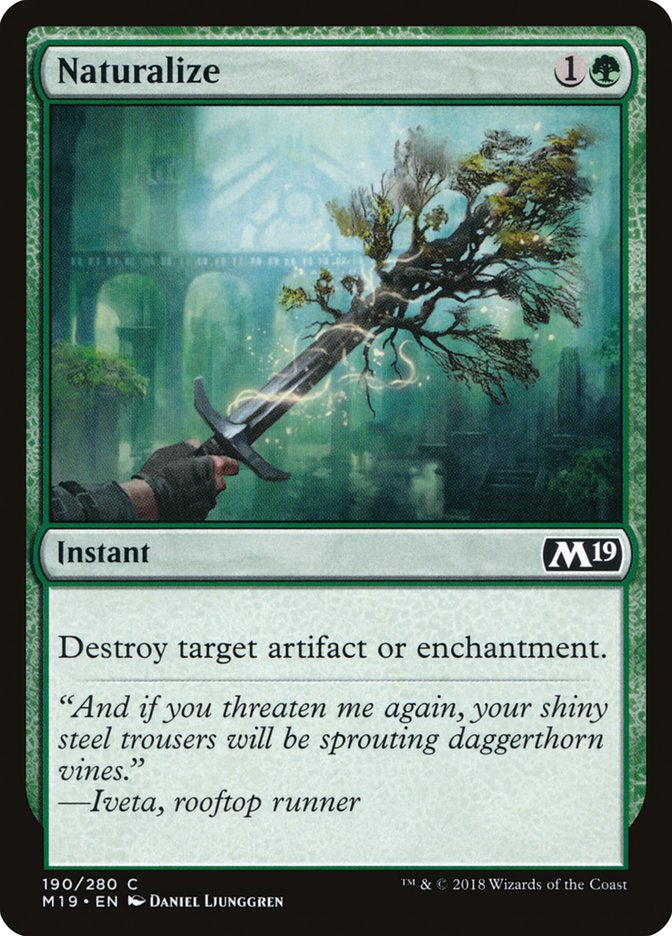 Naturalize [Core Set 2019] Foil