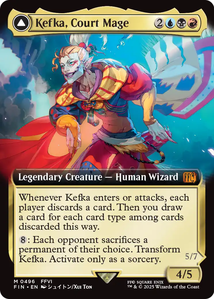 Kefka, Court Mage // Kefka, Ruler of Ruin (Extended Art) [FINAL FANTASY] Foil