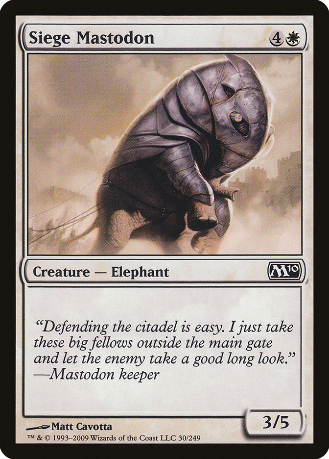 Siege Mastodon [Magic 2010] Foil