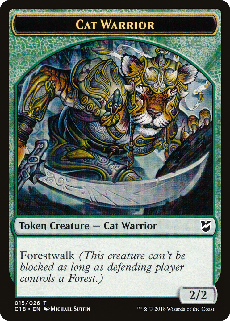 Cat Warrior  [Commander 2018 Tokens]
