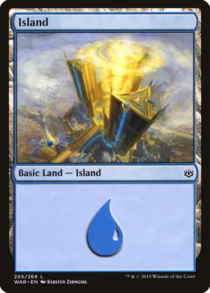 Island (255) [War of the Spark] Foil
