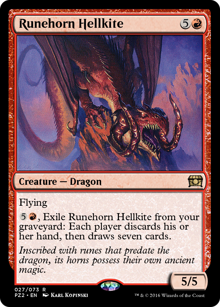 Runehorn Hellkite  [Treasure Chest] Foil