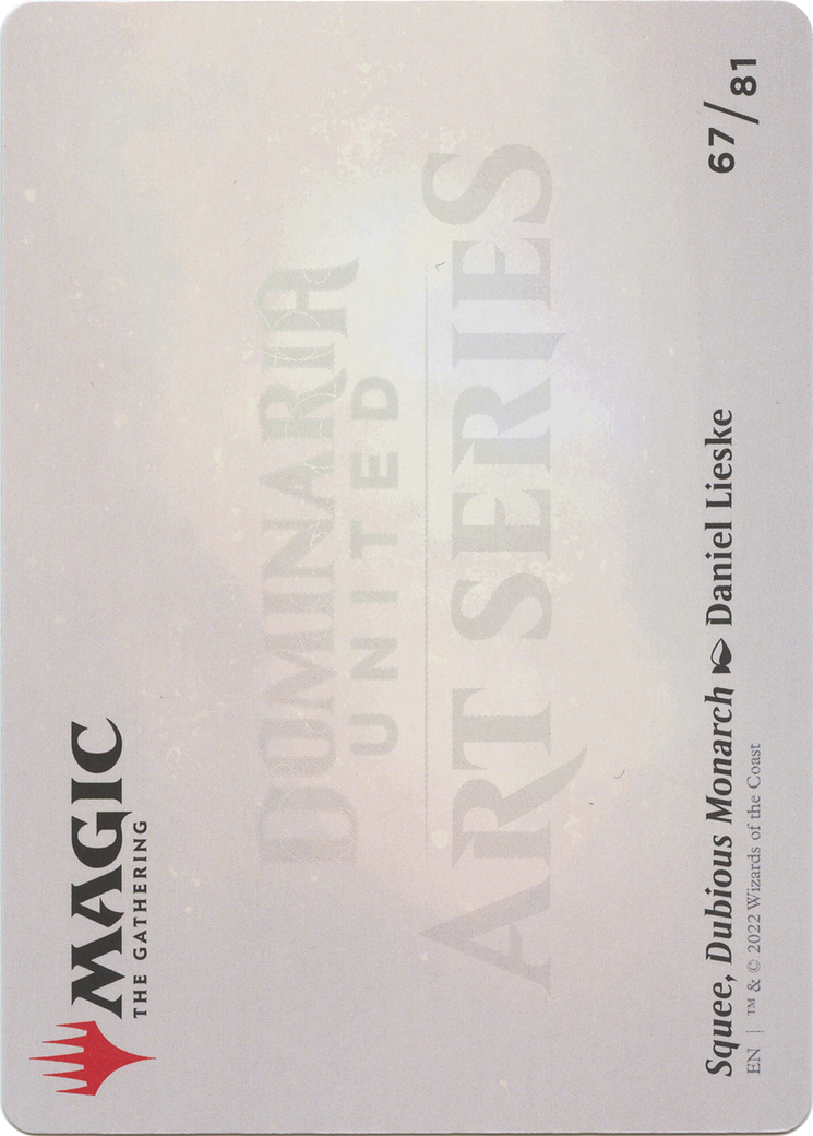 Squee, Dubious Monarch // Squee, Dubious Monarch  [Dominaria United Art Series] (Borderless) Foil