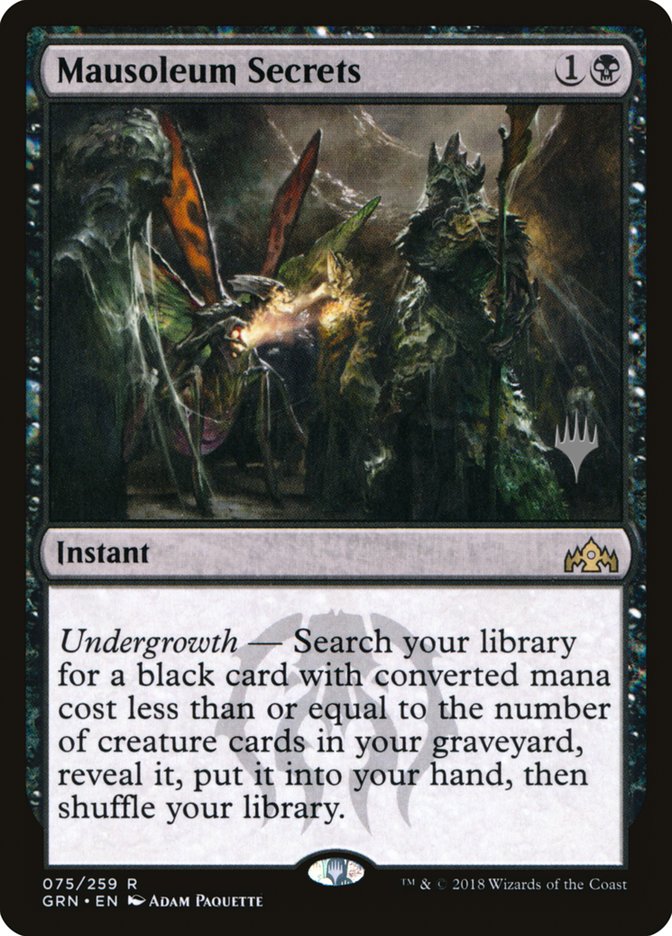 Mausoleum Secrets (Promo Pack) [Guilds of Ravnica Promos] Foil