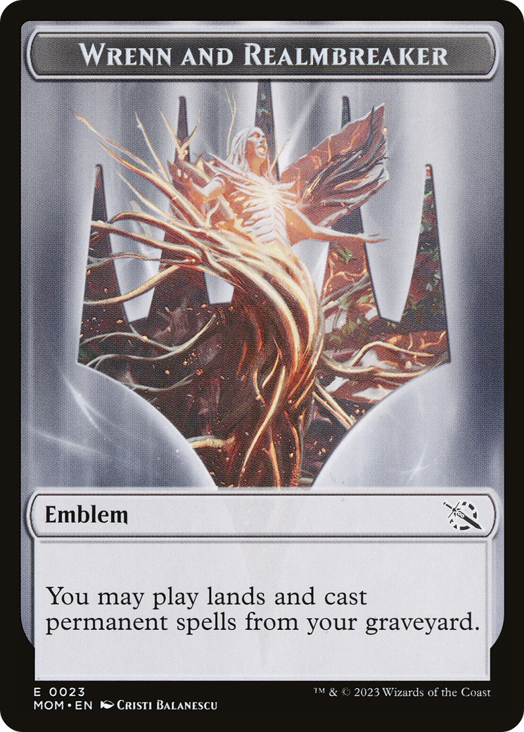 Wrenn and Realmbreaker Emblem  [March of the Machine Tokens] Foil