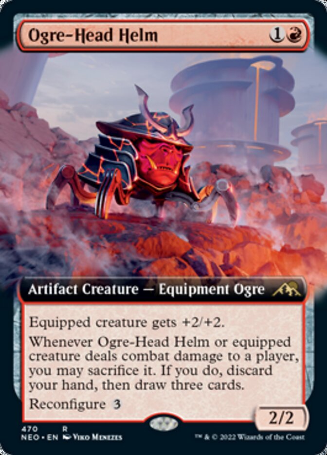 Ogre-Head Helm (Extended Art) [Kamigawa: Neon Dynasty] Foil