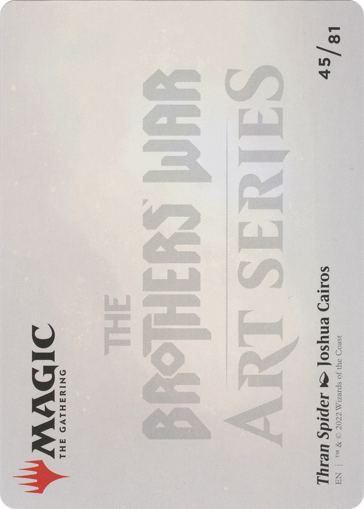 Thran Spider // Thran Spider  [The Brothers' War Art Series] (Borderless) Foil