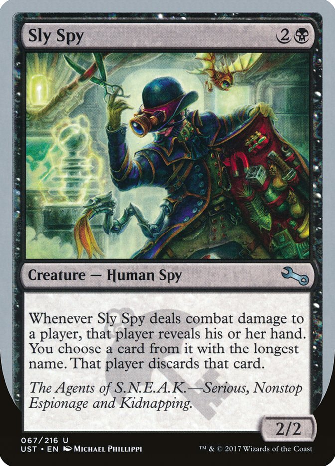 Sly Spy ("Serious, Nonstop Espionage and Kidnapping") [Unstable] Foil