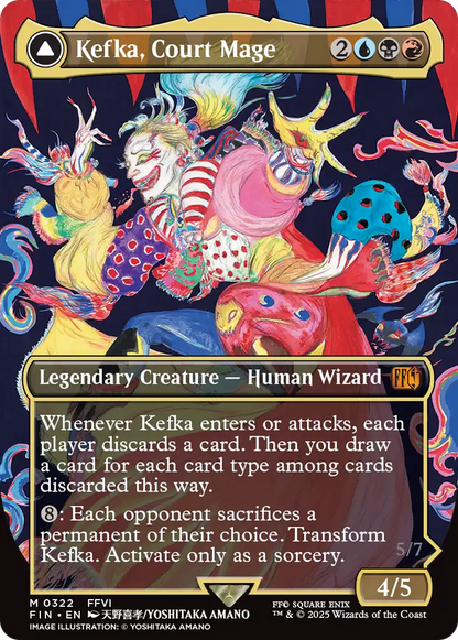 Kefka, Court Mage // Kefka, Ruler of Ruin (Borderless) (0322) [FINAL FANTASY] Foil