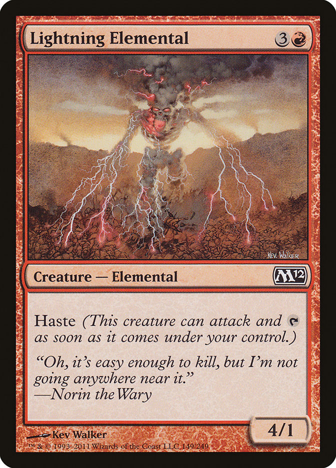 Lightning Elemental [Magic 2012] Foil