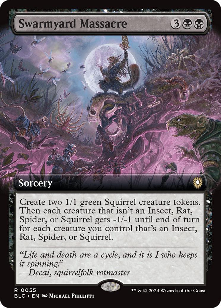 Swarmyard Massacre (Extended Art) [Bloomburrow Commander] Foil