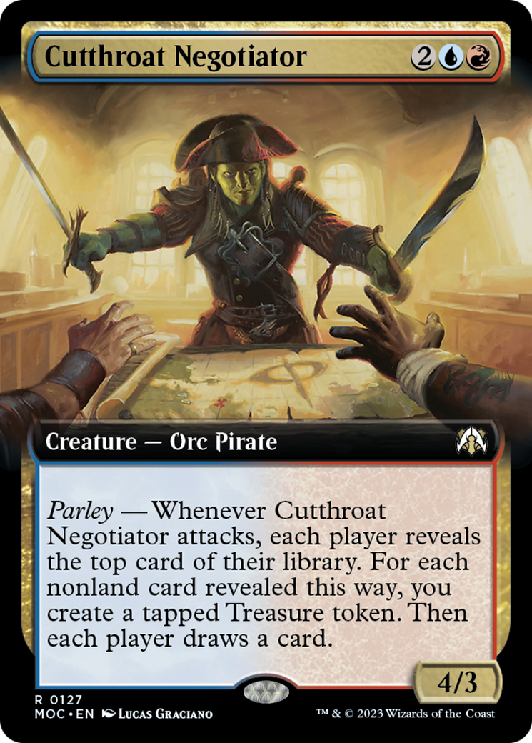 Cutthroat Negotiator (Extended Art) [March of the Machine Commander] Foil