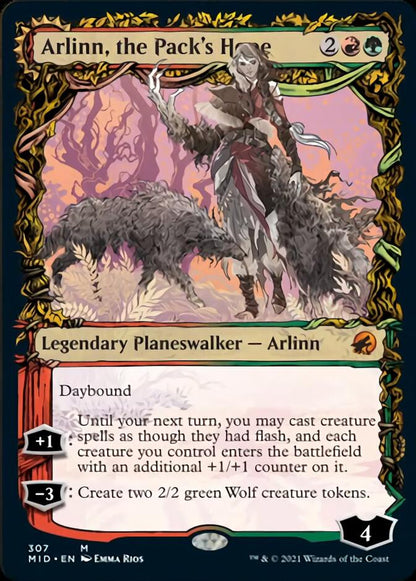 Arlinn, the Pack's Hope // Arlinn, the Moon's Fury (Showcase Equinox) [Innistrad: Midnight Hunt] Foil