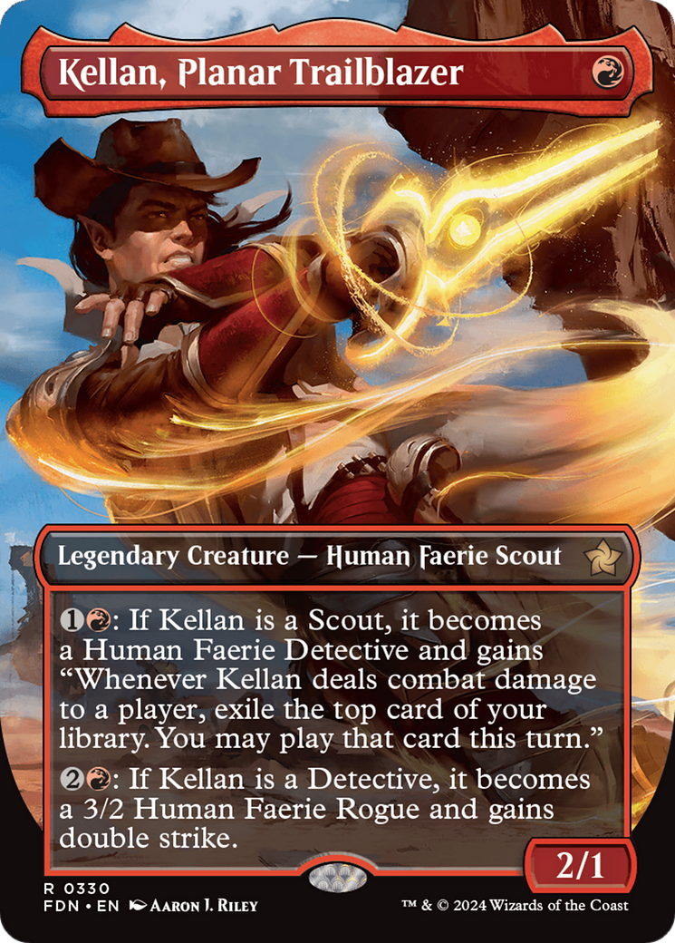 Kellan, Planar Trailblazer (Borderless) [Foundations] Foil