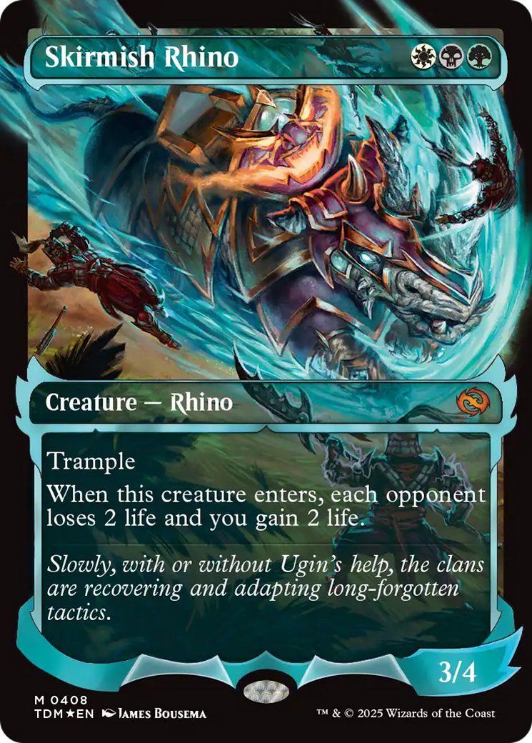 Skirmish Rhino (0408) (Showcase) (Japanese) [Tarkir: Dragonstorm] Foil